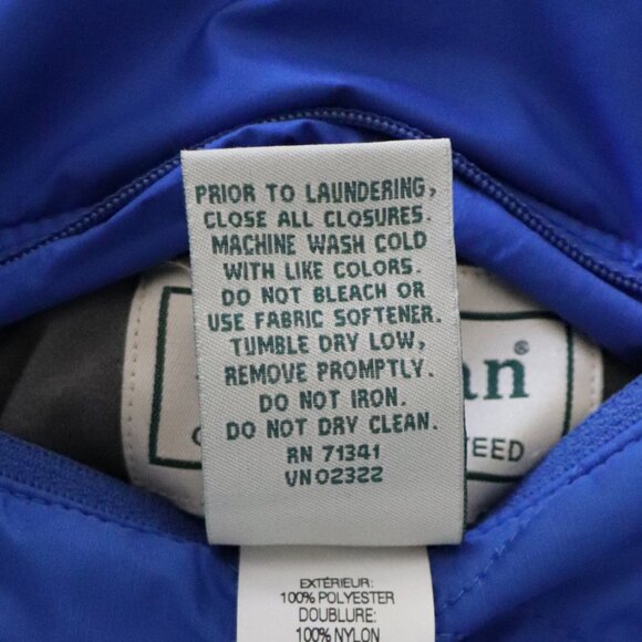 L.L. Bean Womens Blue Lrg Reversible Insulated Quilted Full Zip Lightweight Vest - Picture 15 of 16